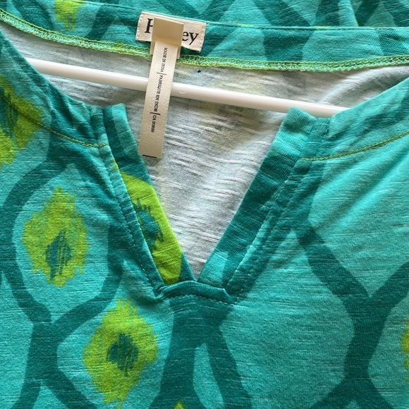 Hatley blue green small summer shift dress nice condition. Notched collar - Picture 5 of 7